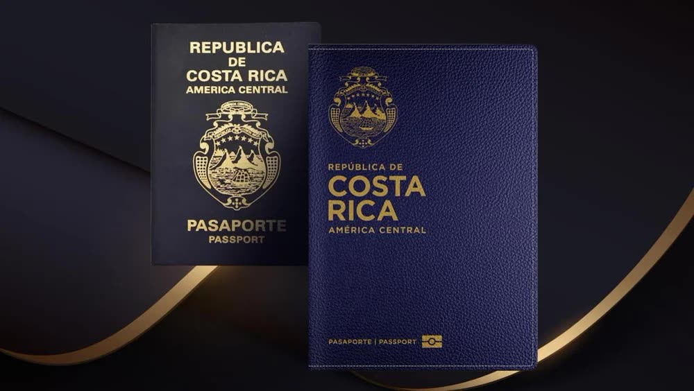 Costa Rican biometric passport for residency applications